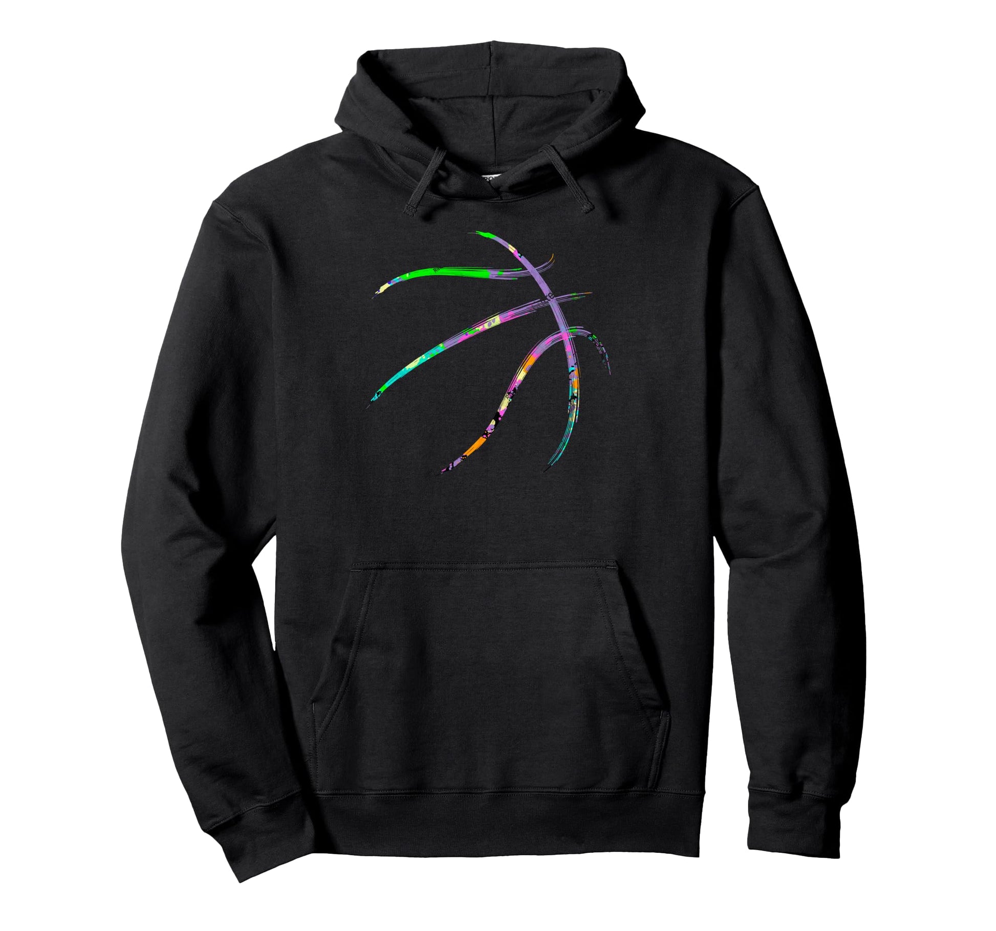 Colorful Basketball Ball Basketball Hoodie - Custom Art Print Men Women - T-Shirt, Sweatshirt, Hoodie