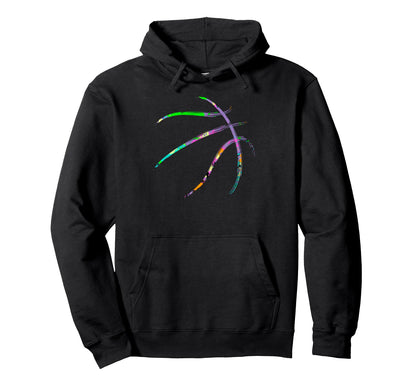 Colorful Basketball Ball Basketball Hoodie - Custom Art Print Men Women - T-Shirt, Sweatshirt, Hoodie