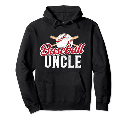 Baseball Uncle Baseball Player Uncle Hoodie - Fun Novelty Design for Adults - T-Shirt, Sweatshirt, Hoodie