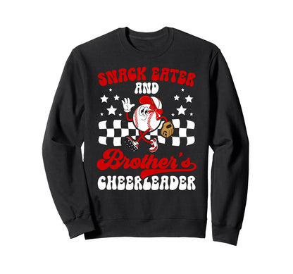 Brothers Cheerleader Baseball Sweatshirt - Novelty Apparel for Adults - T-Shirt, Sweatshirt, Hoodie