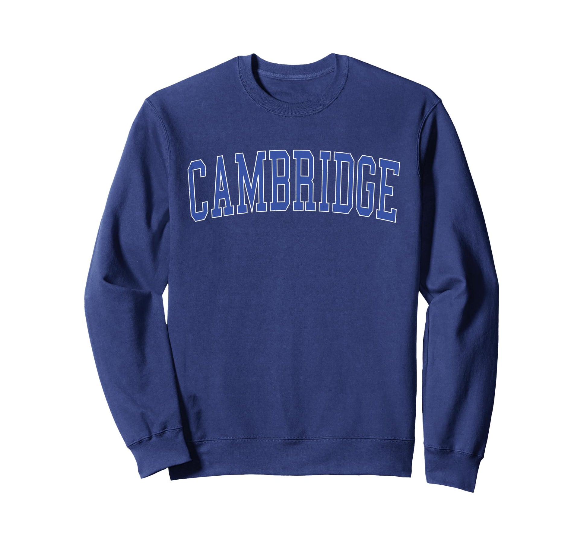 Cambridge Ma Distressed Blue Sweatshirt - Minimalist Print for Adults - T-Shirt, Sweatshirt, Hoodie