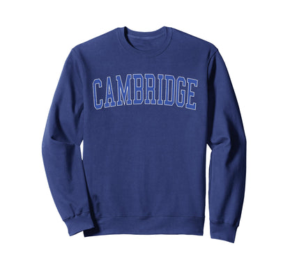 Cambridge Ma Distressed Blue Sweatshirt - Minimalist Print for Adults - T-Shirt, Sweatshirt, Hoodie