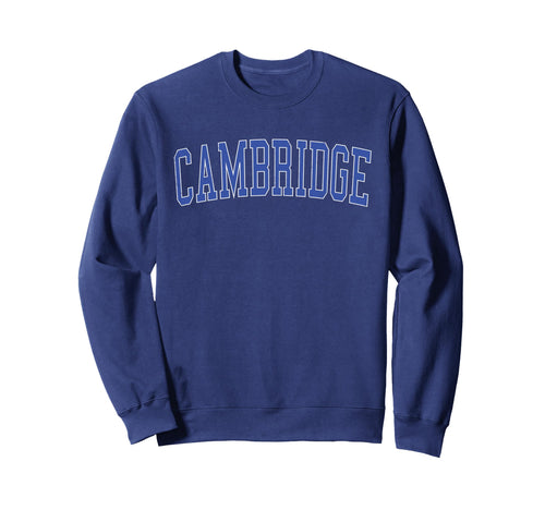 Cambridge Ma Distressed Blue Sweatshirt - Minimalist Print for Adults - T-Shirt, Sweatshirt, Hoodie