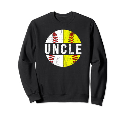 Softball Baseball Uncle Baseball Sweatshirt - Trendy Graphic Unisex - T-Shirt, Sweatshirt, Hoodie