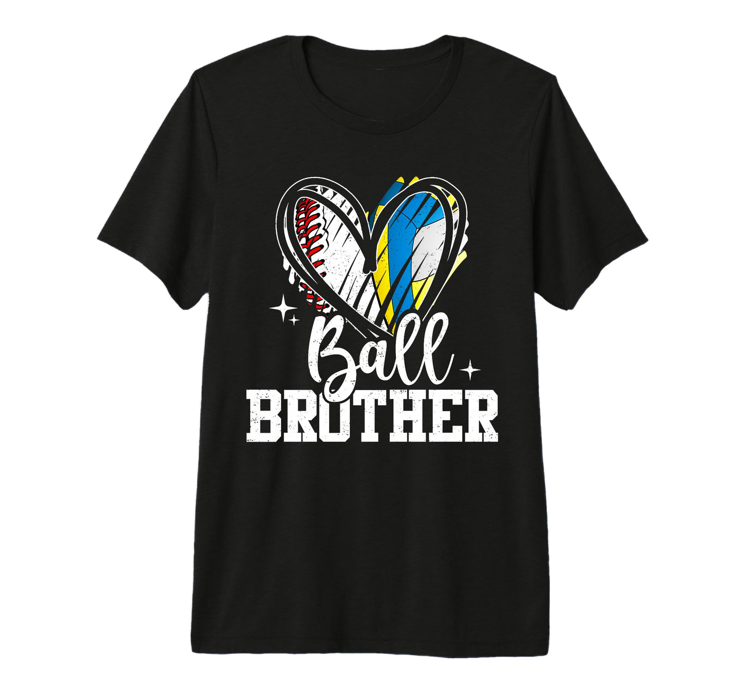 Ball Brother Baseball Volleyball T-Shirt - Fun Novelty Design Men Women - T-Shirt, Sweatshirt, Hoodie