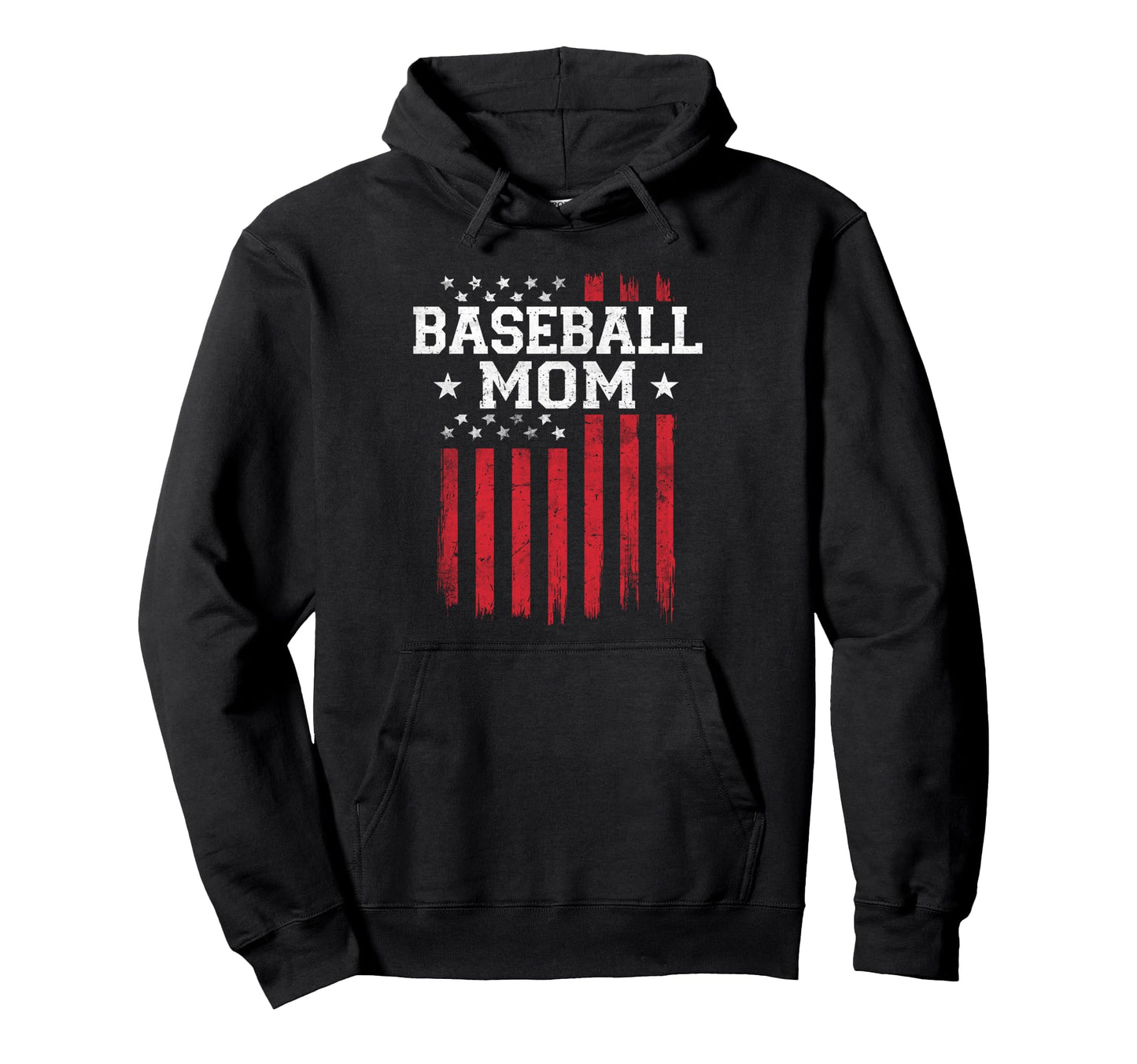 Baseball Mom Proud American Flag Usa Hoodie - Graphic Print Men Women - T-Shirt, Sweatshirt, Hoodie