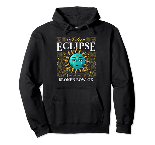 Total Solar Eclipse Broken Bow Ok Hoodie - Minimalist Print for Adults - T-Shirt, Sweatshirt, Hoodie