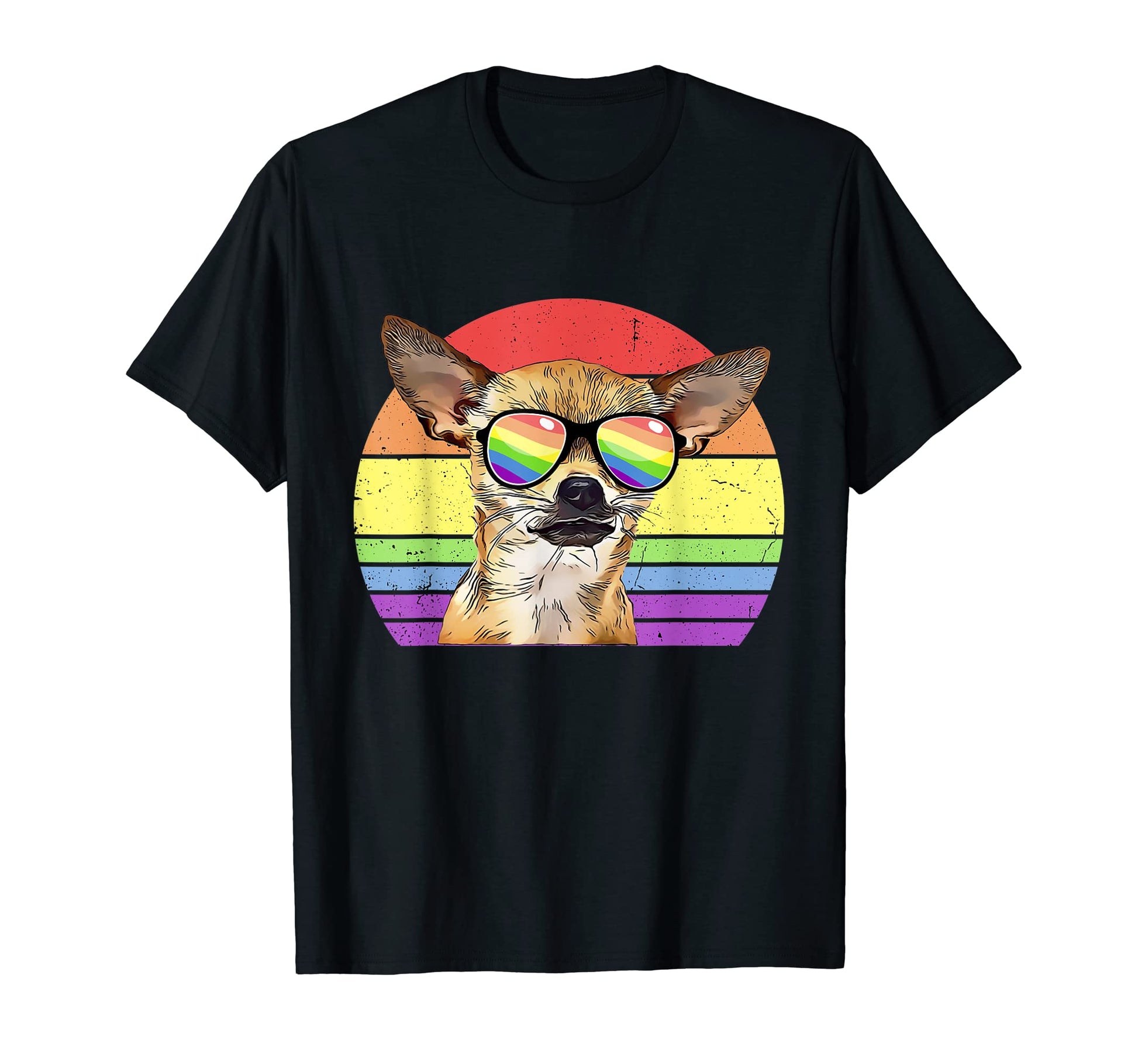 Lgbtq Chihuahua Dog Rainbow Love T-Shirt - Casual Everyday Wear for Adults - T-Shirt, Sweatshirt, Hoodie
