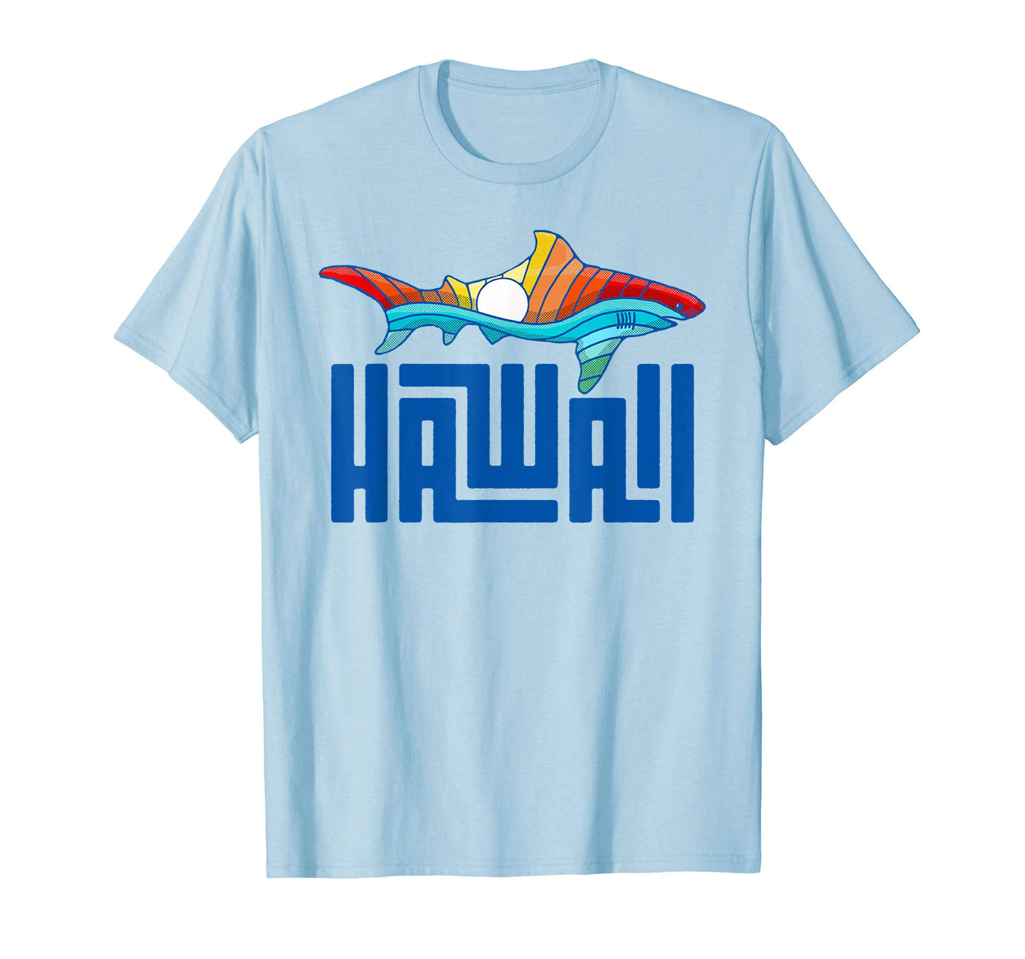 Hawaii Rainbow Shark T-Shirt - Fun Novelty Design for Adults - T-Shirt, Sweatshirt, Hoodie