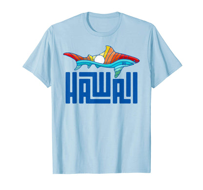 Hawaii Rainbow Shark T-Shirt - Fun Novelty Design for Adults - T-Shirt, Sweatshirt, Hoodie