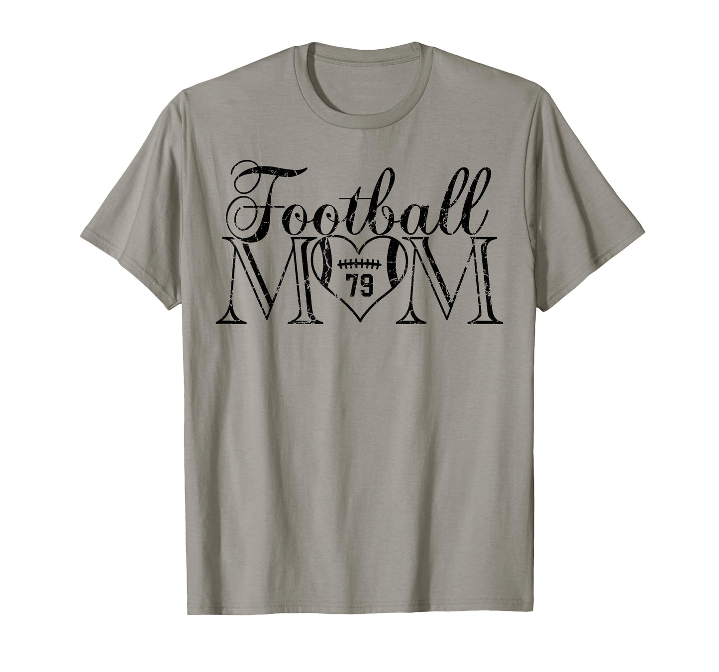 Football Mom Black Number 79 T-Shirt - Casual Everyday Wear for Adults - T-Shirt, Sweatshirt, Hoodie
