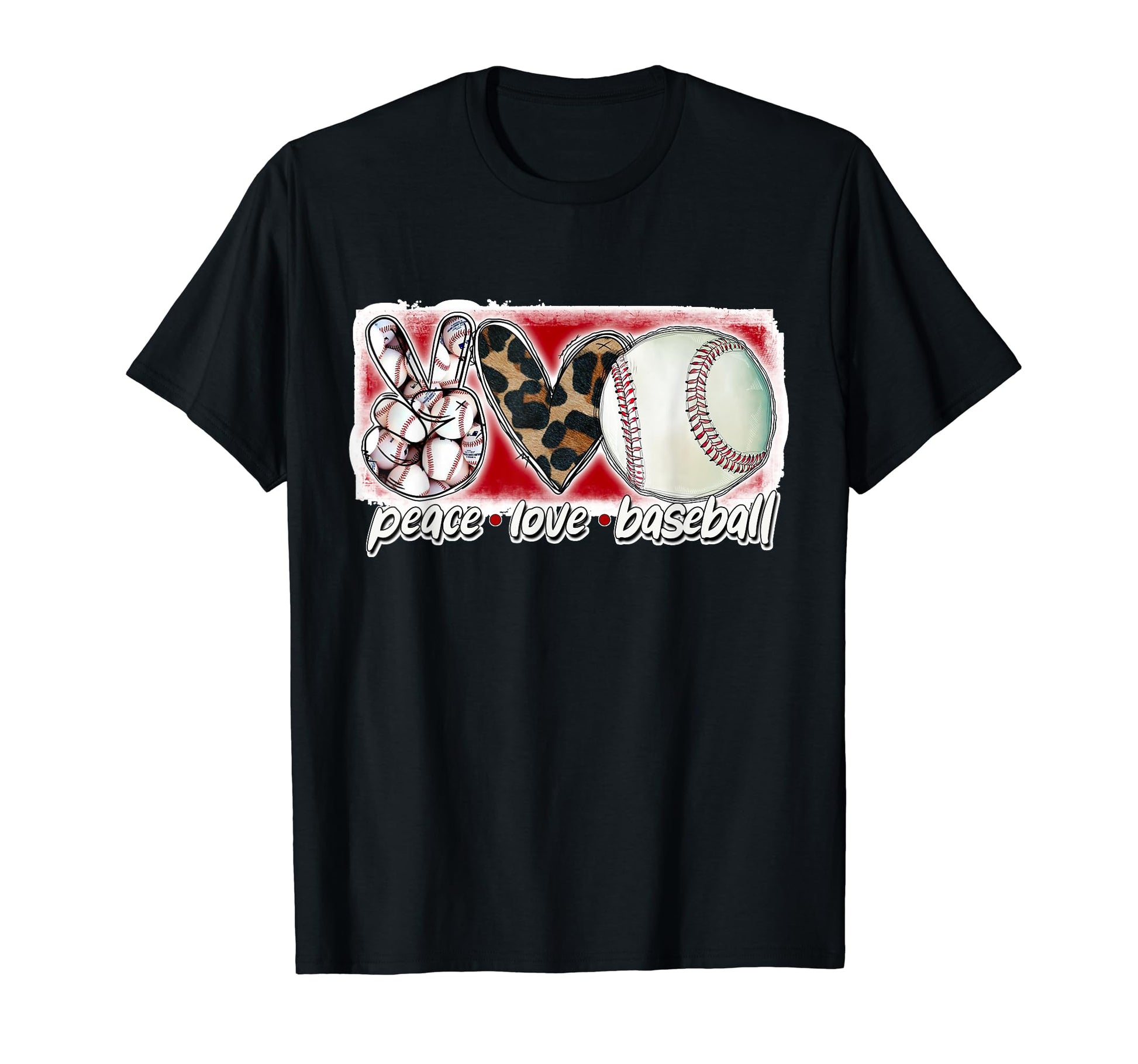Peace Love Baseball Mom Sister T-Shirt - Unique Graphic for Adults - T-Shirt, Sweatshirt, Hoodie