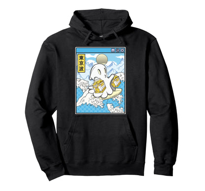 Surfing Ghost Banana Milk Japanese Hoodie - Casual Everyday Wear Unisex - T-Shirt, Sweatshirt, Hoodie