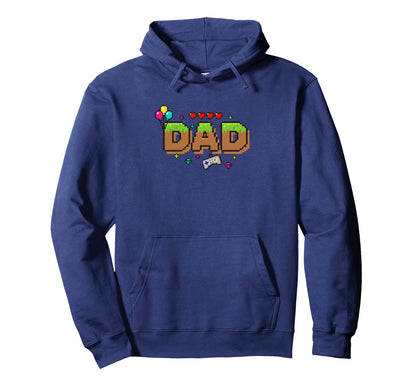 Dad Pixel Gamer Dad Video Game Dad Hoodie - Custom Art Print Men Women - T-Shirt, Sweatshirt, Hoodie