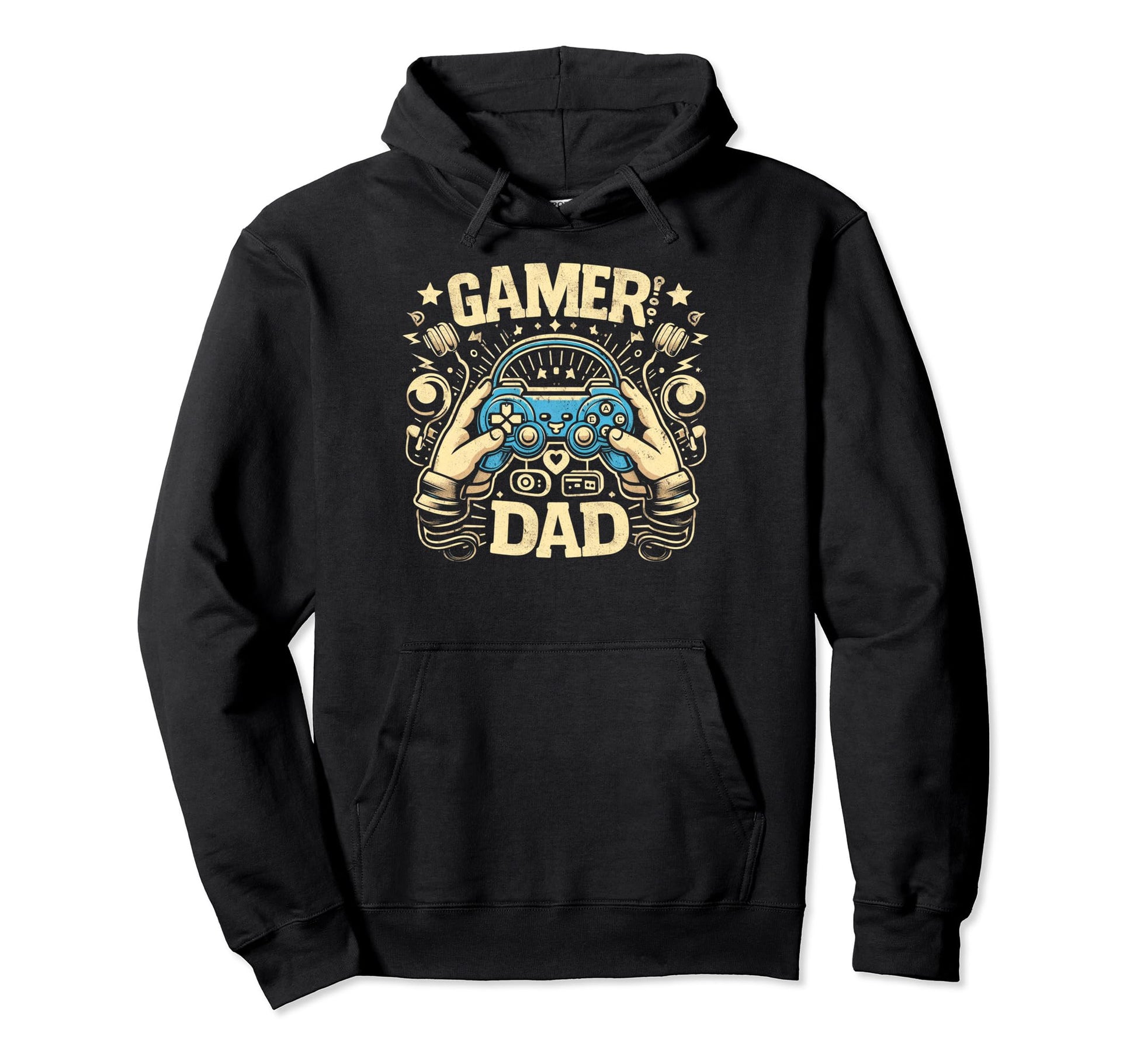 Gamer Dad Game Controller Gaming Hoodie - Fun Novelty Design for Adults - T-Shirt, Sweatshirt, Hoodie