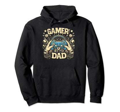 Gamer Dad Game Controller Gaming Hoodie - Fun Novelty Design for Adults - T-Shirt, Sweatshirt, Hoodie