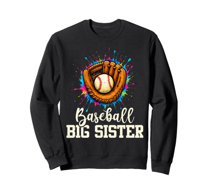 Baseball Big Sister Baseball Player Sweatshirt - Custom Art Print Unisex - T-Shirt, Sweatshirt, Hoodie