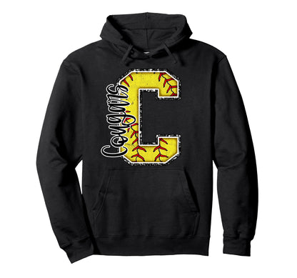 Cougars Softball Mom Game Day Mascot Hoodie - Custom Art Print Unisex - T-Shirt, Sweatshirt, Hoodie