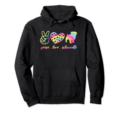 Peace Love Schnoodle Schnoodle Dog Mom Hoodie - Fun Novelty Design Unisex - T-Shirt, Sweatshirt, Hoodie