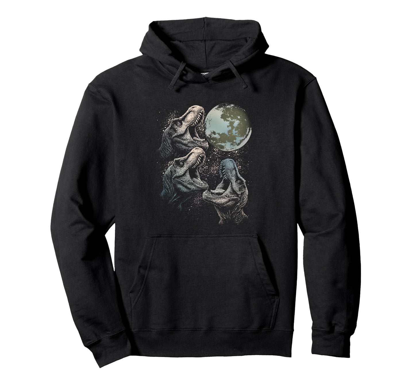 Three Velociraptor Dinosaur Howling Hoodie - Fun Novelty Design Men Women - T-Shirt, Sweatshirt, Hoodie