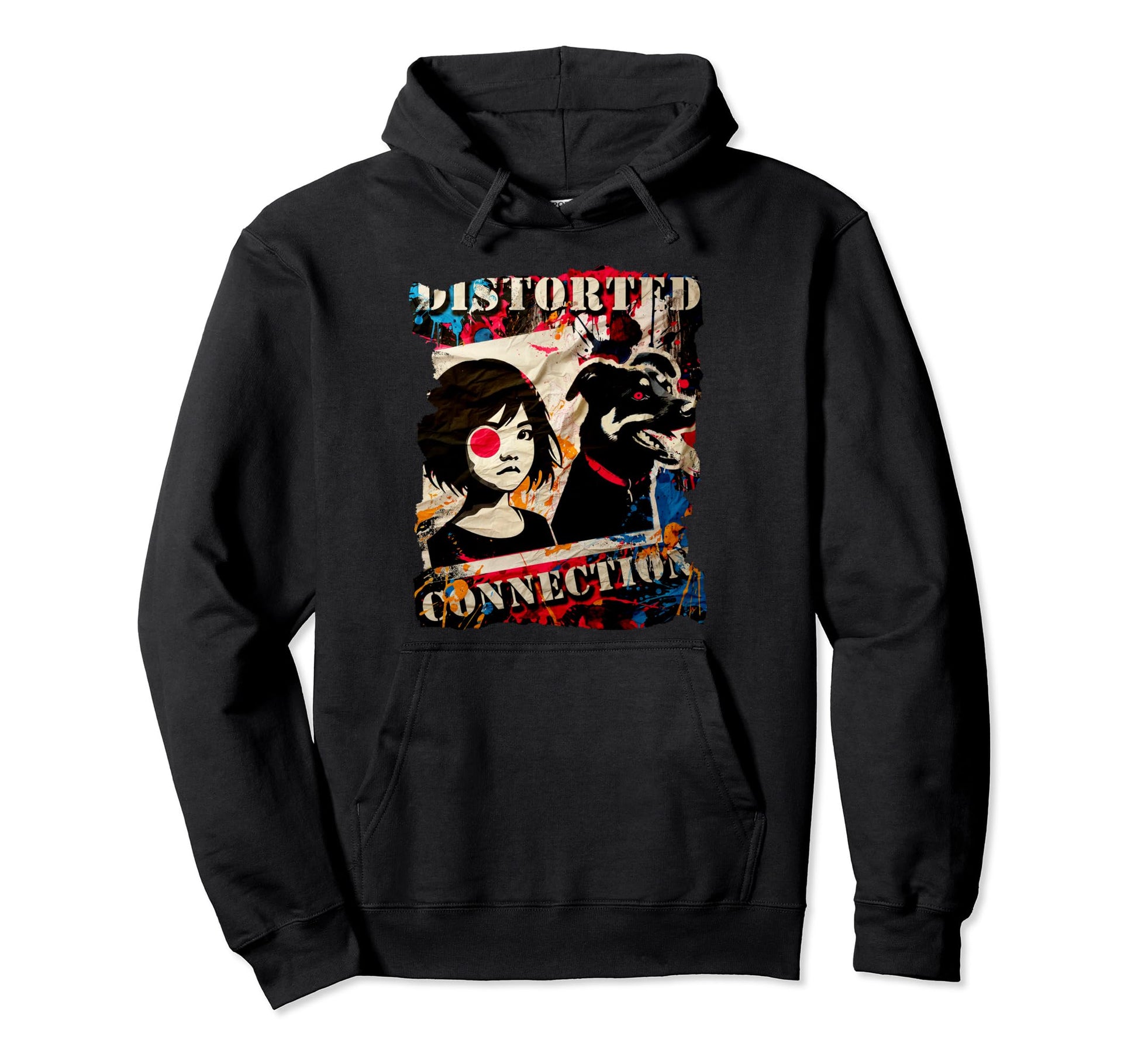 Funny And Dog Graffiti Grunge 90S Hoodie - Streetwear Style Unisex - T-Shirt, Sweatshirt, Hoodie