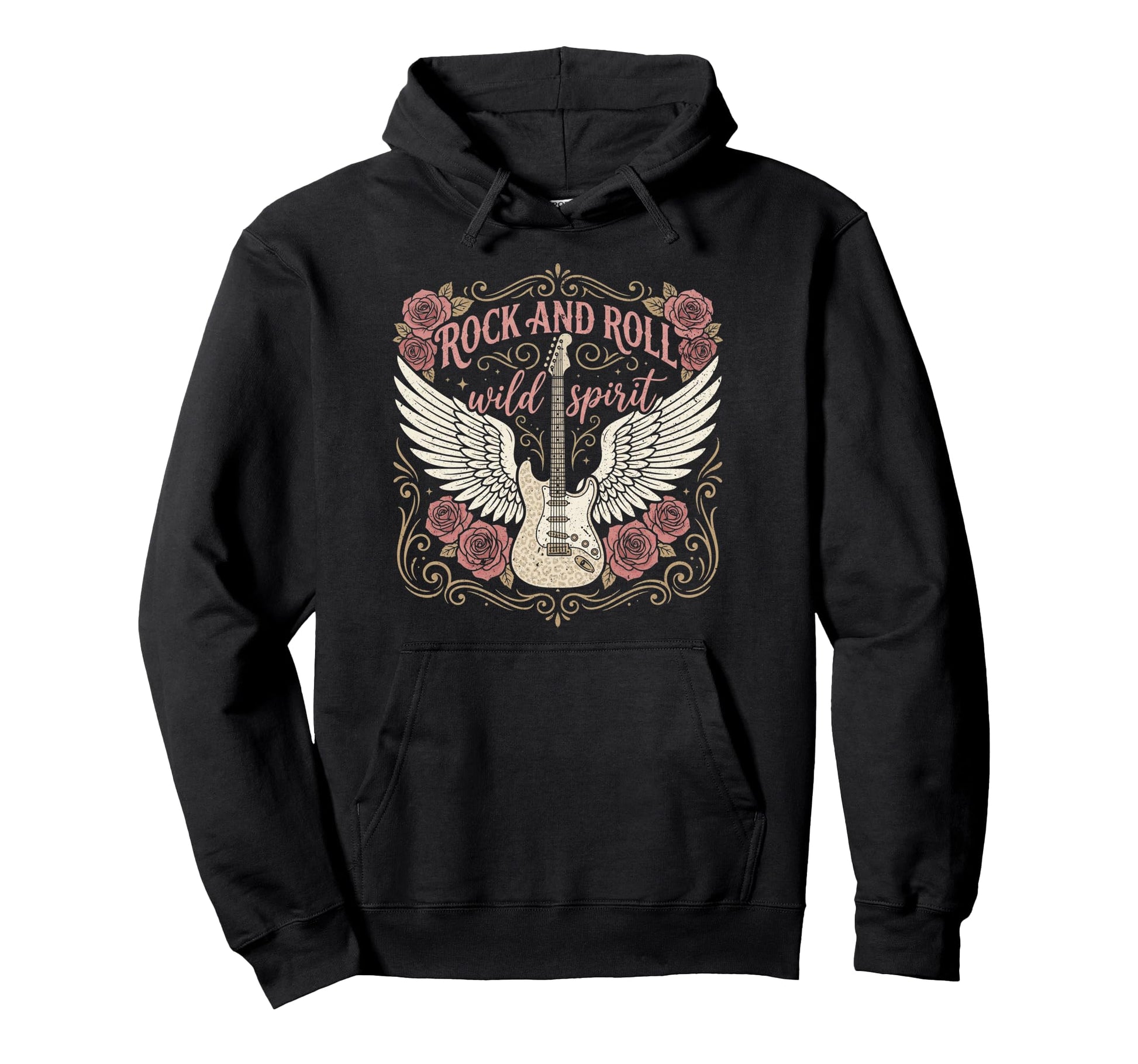 Rock And Roll Guitar Rock Music Heavy Hoodie - Streetwear Style for Adults - T-Shirt, Sweatshirt, Hoodie