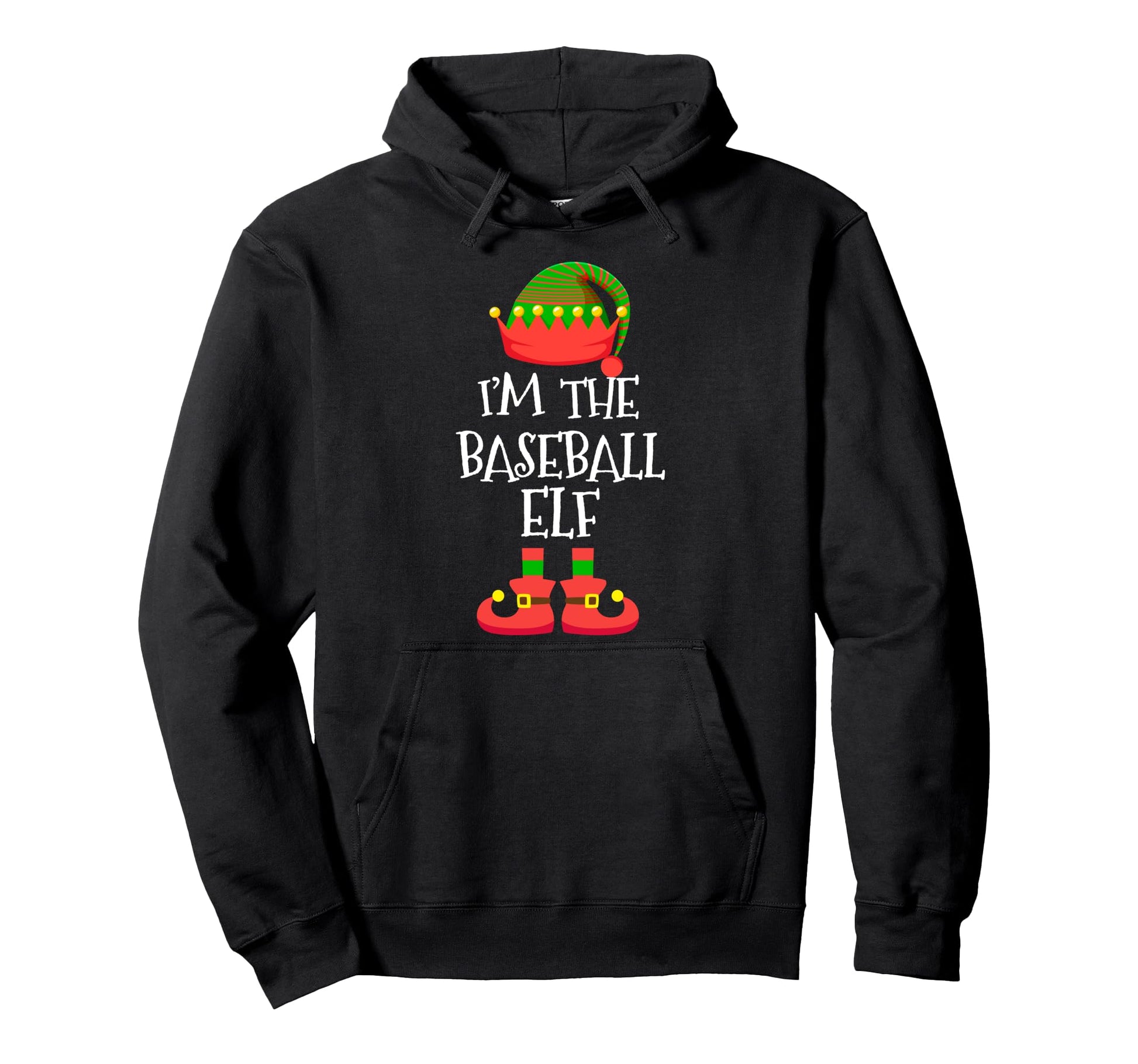 Im Baseball Elf Holiday Elf Squad Elves Hoodie - Unique Graphic Unisex - T-Shirt, Sweatshirt, Hoodie