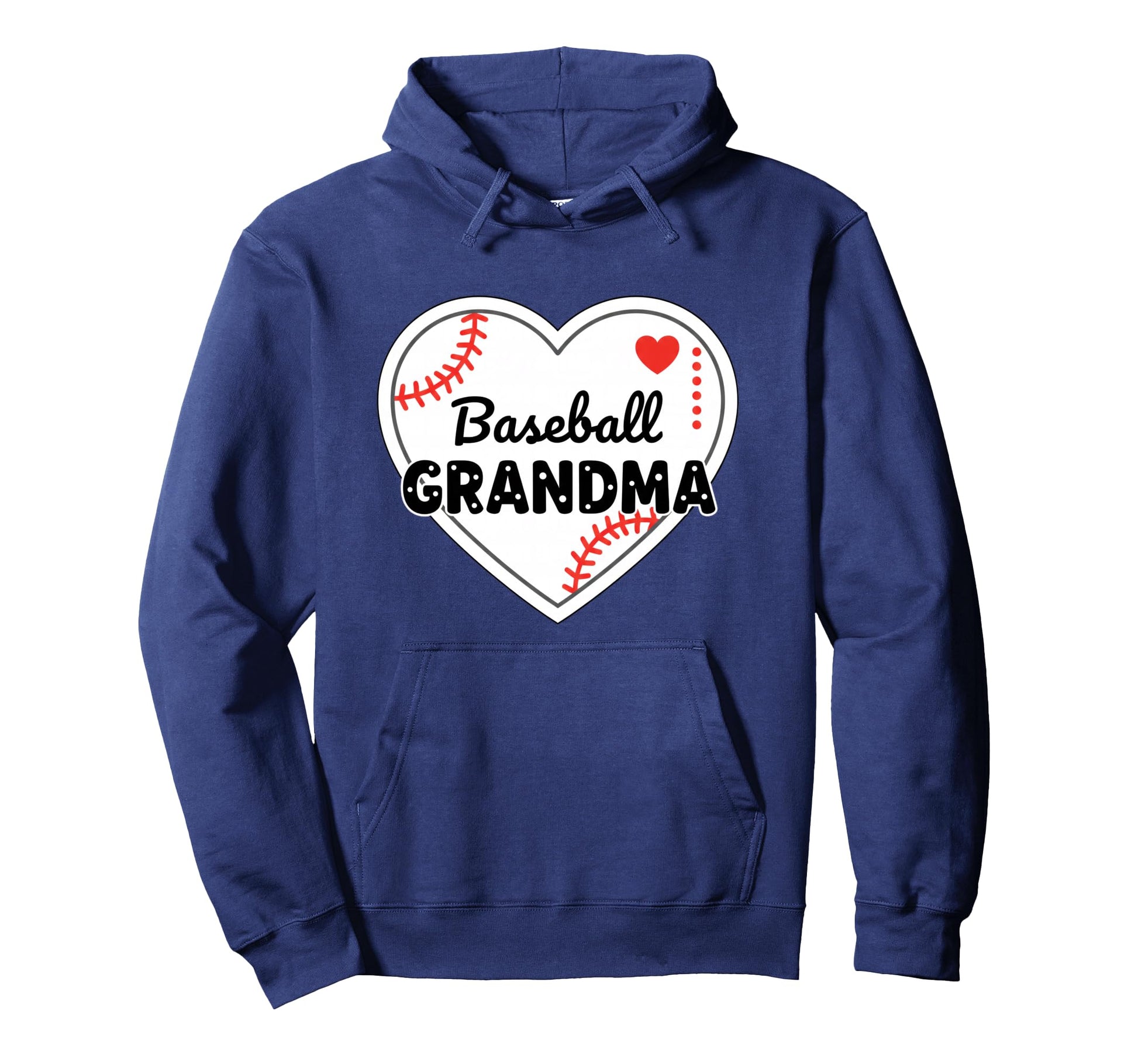 Grandparent Baseball Grandma Heart Hoodie - Trendy Graphic for Adults - T-Shirt, Sweatshirt, Hoodie