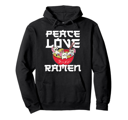 Ramen Noodle Bowl Love Japanese Kawaii Hoodie - Graphic Print for Adults - T-Shirt, Sweatshirt, Hoodie