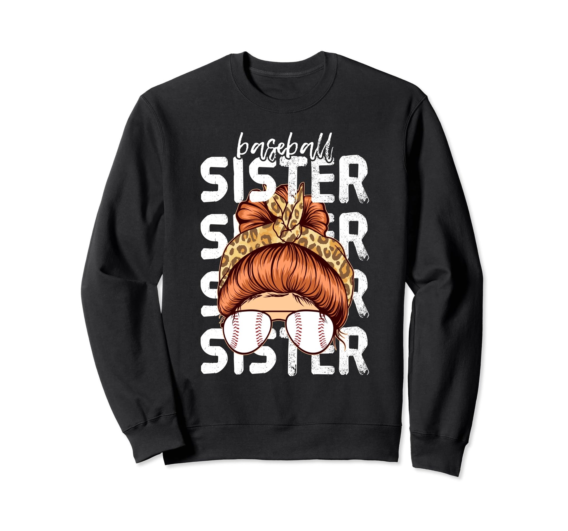 Baseball Sister Baseball Softball Sweatshirt - Aesthetic Graphic for Adults - T-Shirt, Sweatshirt, Hoodie