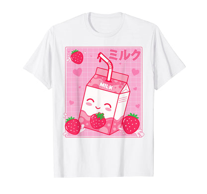 Japanese Milk Carton Pastel Kawaii T-Shirt - Aesthetic Graphic Unisex - T-Shirt, Sweatshirt, Hoodie