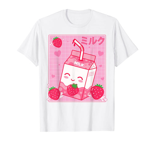 Japanese Milk Carton Pastel Kawaii T-Shirt - Aesthetic Graphic Unisex - T-Shirt, Sweatshirt, Hoodie