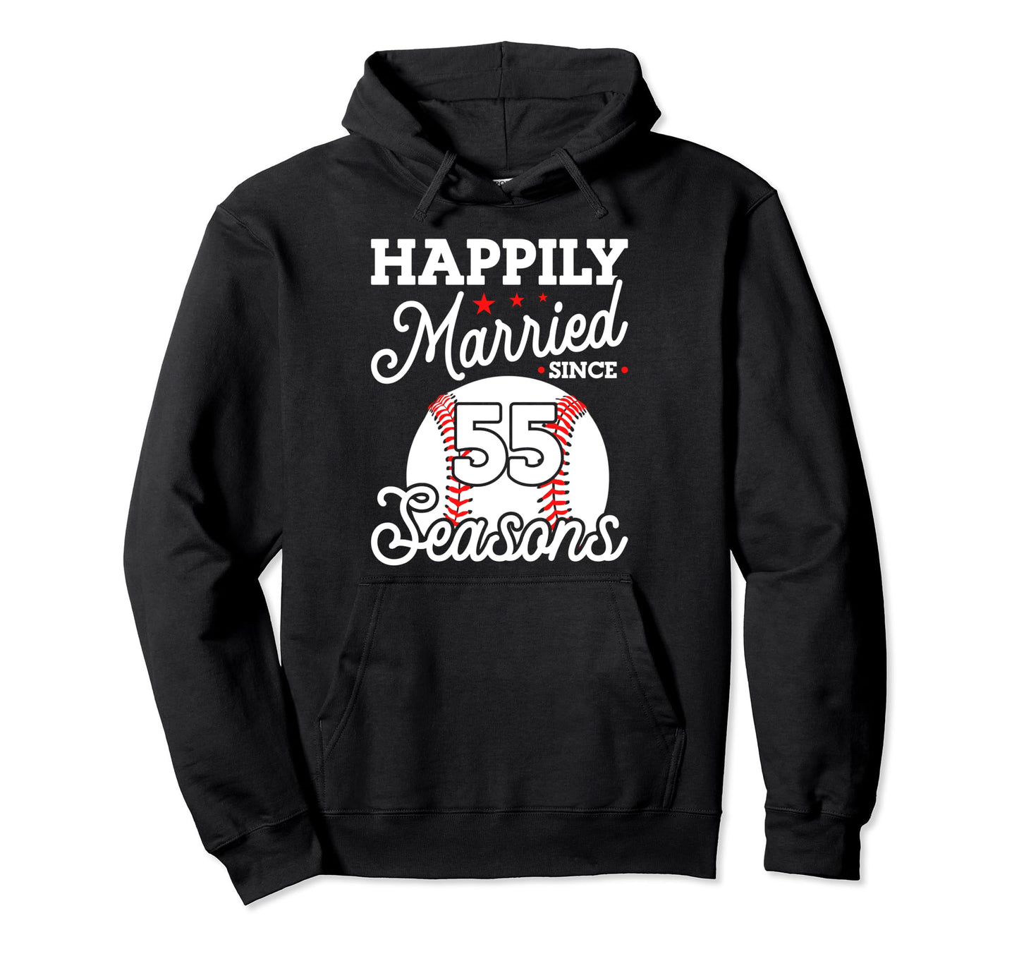 55Th Wedding Anniversary Baseball Husband Hoodie - Minimalist Print Unisex - T-Shirt, Sweatshirt, Hoodie