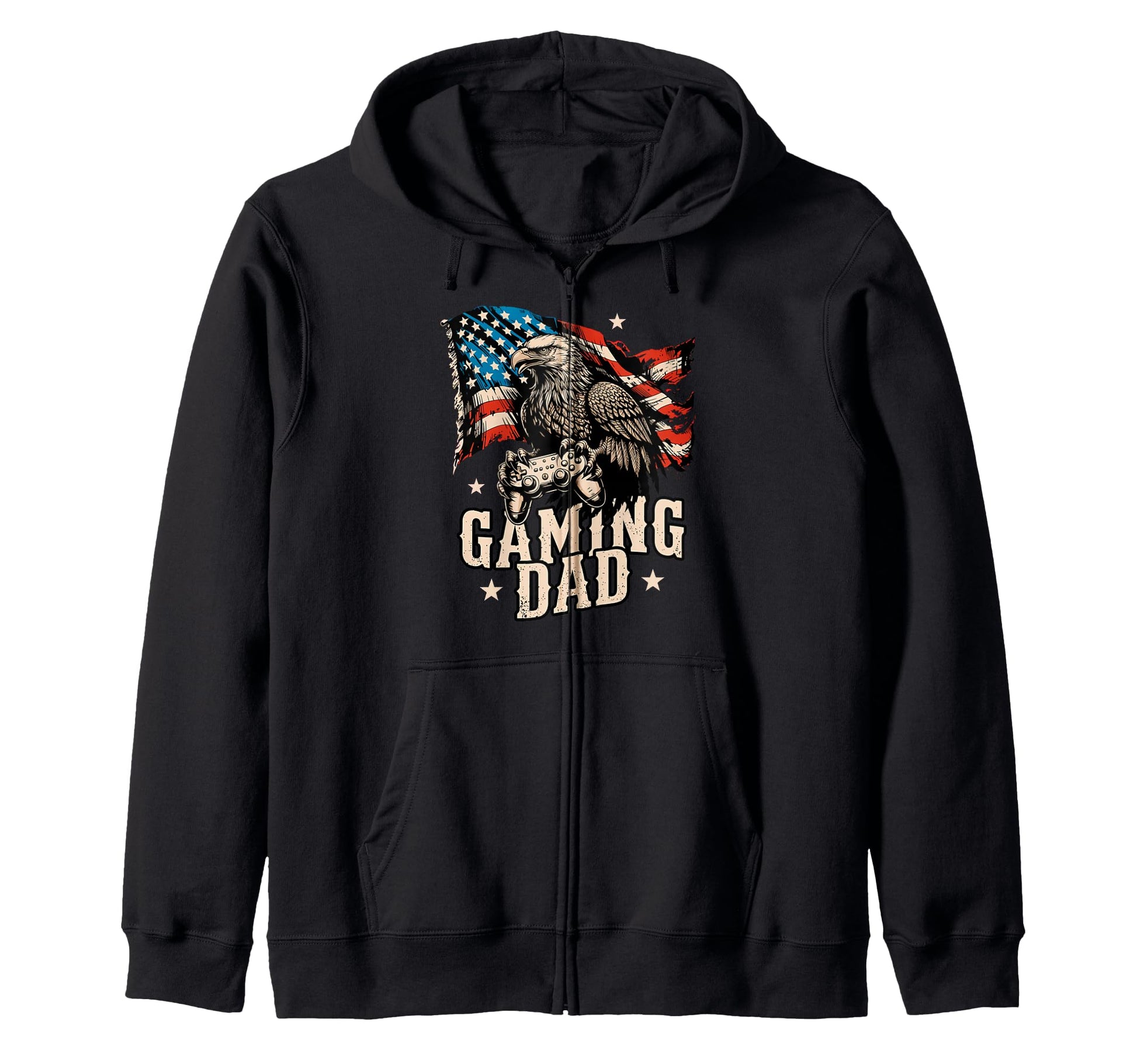 Usa Fathers Day Gaming Papa Sweatshirt - Casual Everyday Wear Men Women - T-Shirt, Sweatshirt, Hoodie
