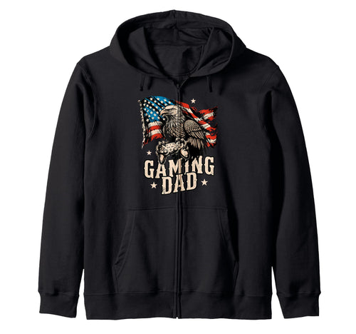 Usa Fathers Day Gaming Papa Sweatshirt - Casual Everyday Wear Men Women - T-Shirt, Sweatshirt, Hoodie