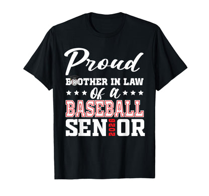 Proud Brother Law Baseball Senior 2026 T-Shirt - Graphic Print Unisex - T-Shirt, Sweatshirt, Hoodie