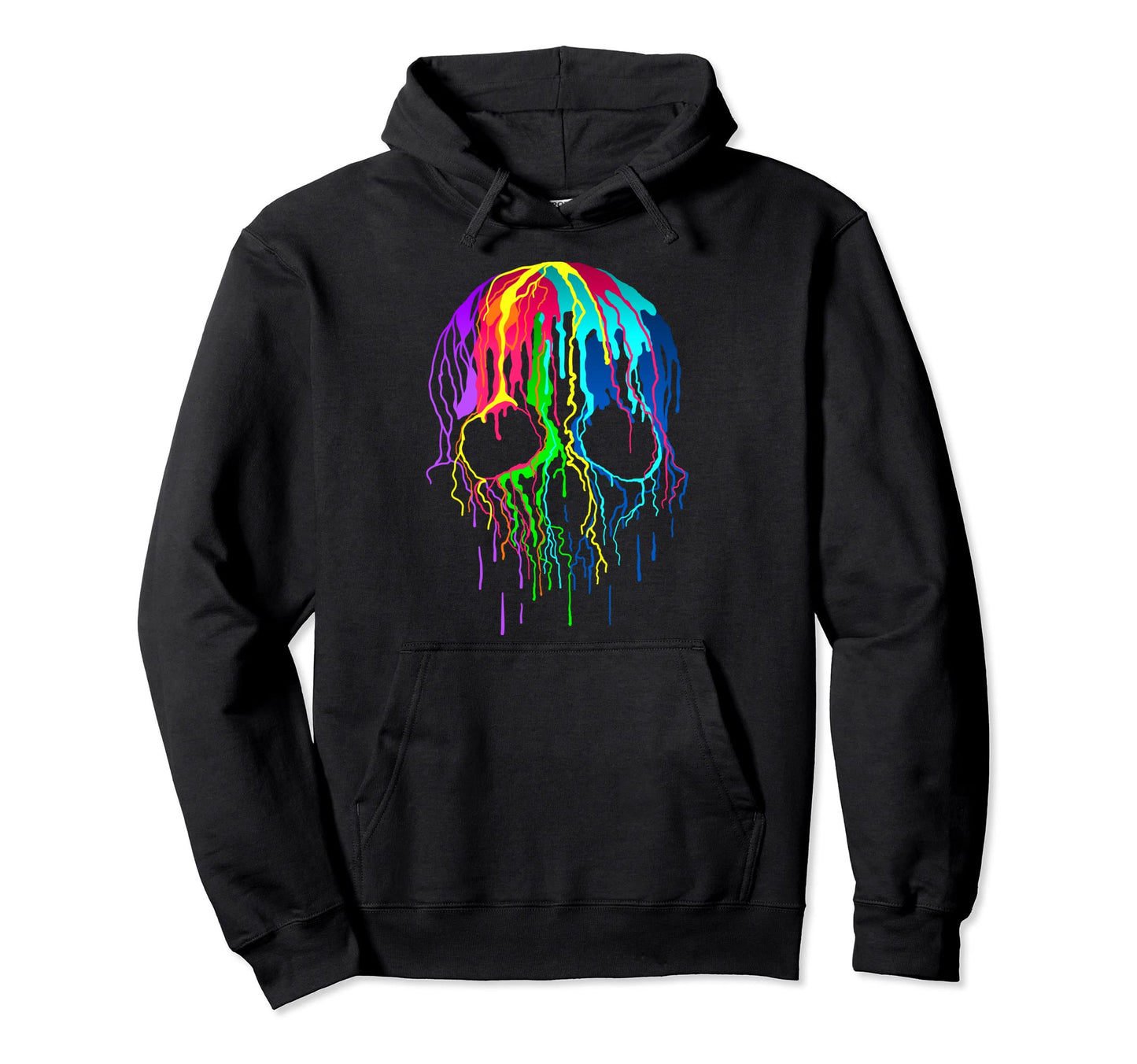 Psychedelic Colorful Rainbow Drip Hoodie - Minimalist Print Men Women - T-Shirt, Sweatshirt, Hoodie