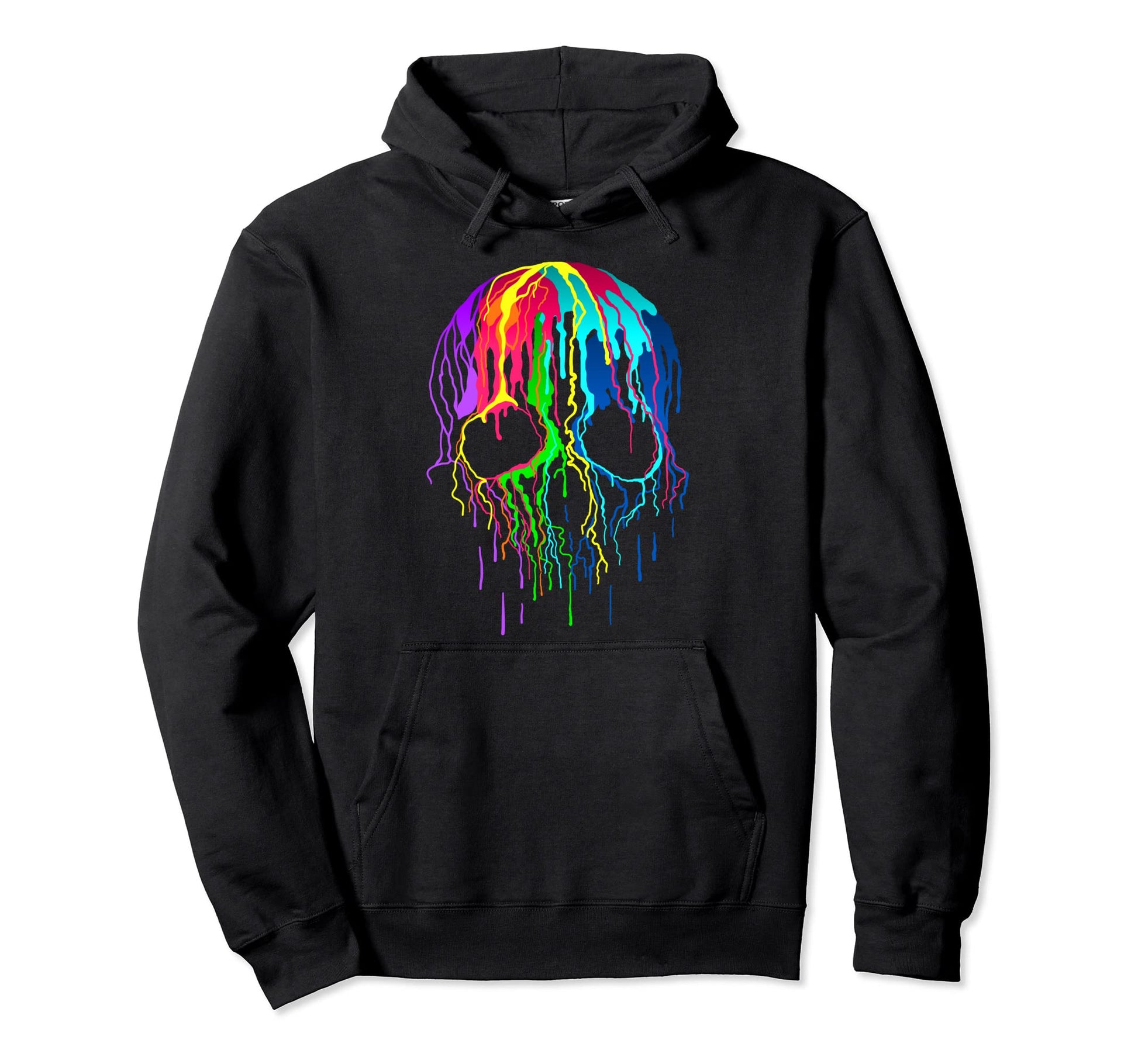 Psychedelic Colorful Rainbow Drip Hoodie - Minimalist Print Men Women - T-Shirt, Sweatshirt, Hoodie
