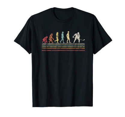 Evolution Ice Hockey Rainbow T-Shirt - Streetwear Style for Adults - T-Shirt, Sweatshirt, Hoodie