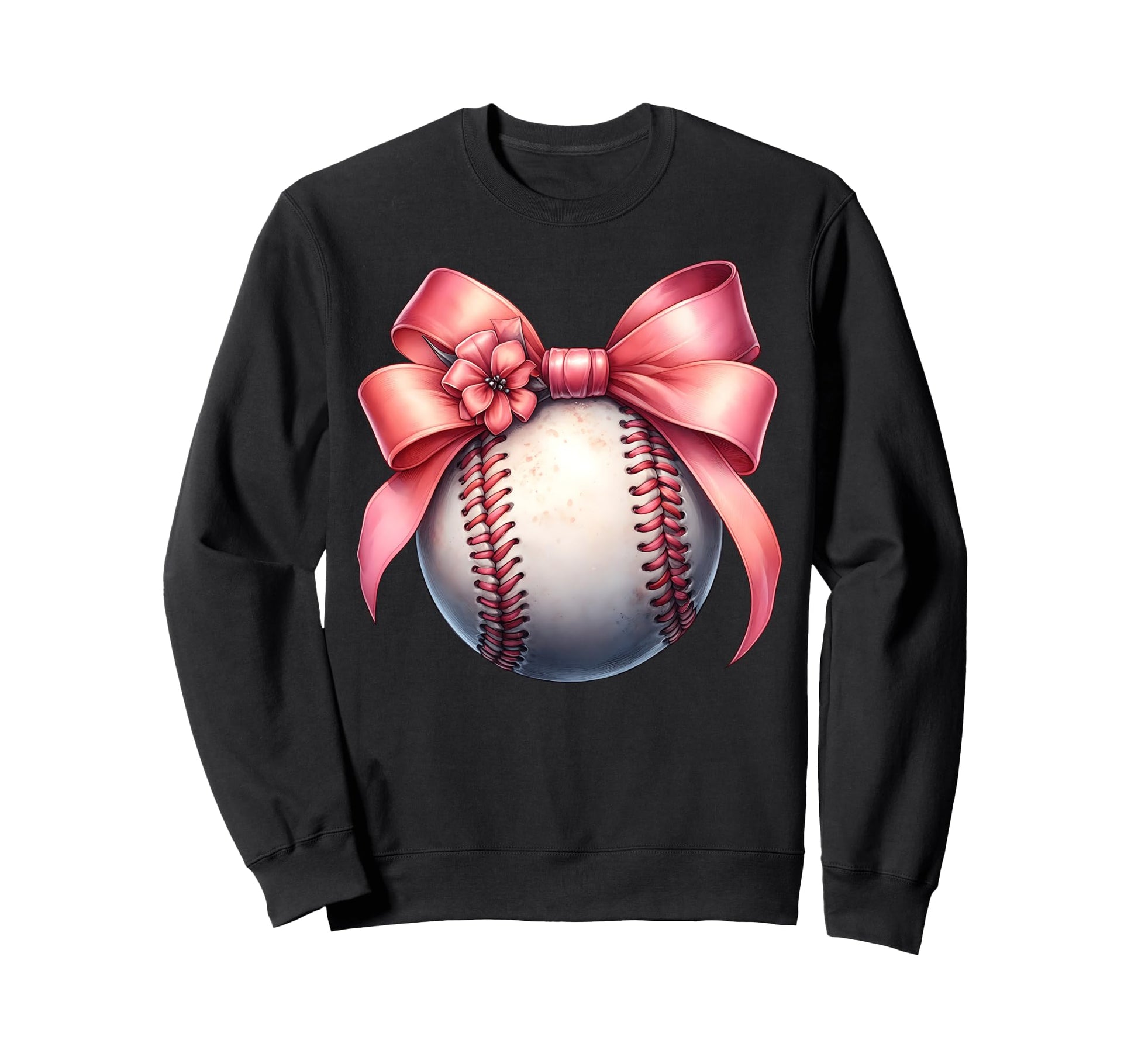 Coquette Bow Baseball Player Sweatshirt - Casual Everyday Wear Men Women - T-Shirt, Sweatshirt, Hoodie