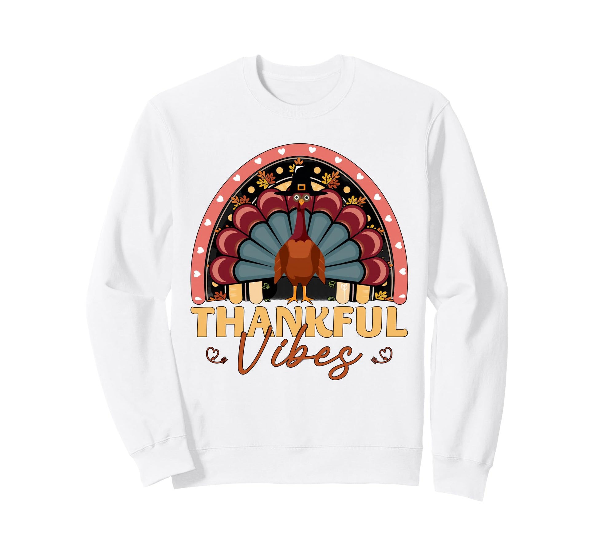 Thankful Vibes Funny Turkey Sweatshirt - Casual Everyday Wear Unisex - T-Shirt, Sweatshirt, Hoodie
