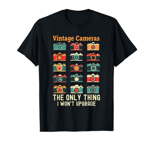 Camera Collector Cameraman Photography T-Shirt - Minimalist Print Unisex - T-Shirt, Sweatshirt, Hoodie