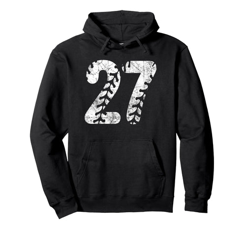 Baseball Softball Mom 27 Number 27 Hoodie - Fun Novelty Design Men Women - T-Shirt, Sweatshirt, Hoodie