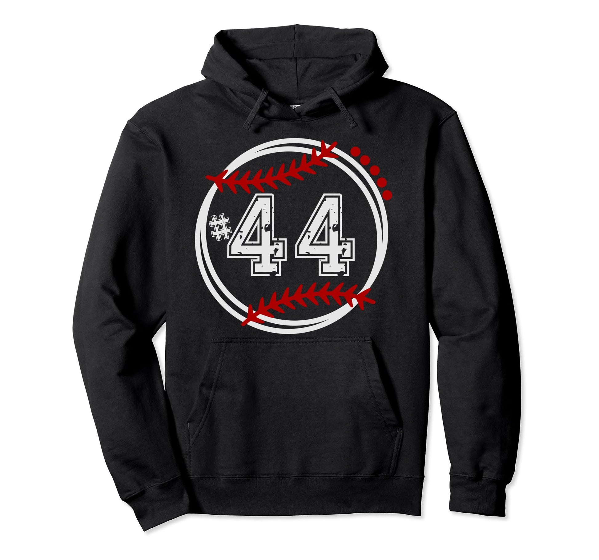 Baseball Jersey Number 44 Trendy Hoodie - Custom Art Print for Adults - T-Shirt, Sweatshirt, Hoodie