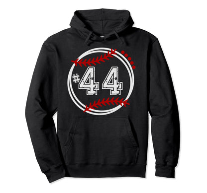 Baseball Jersey Number 44 Trendy Hoodie - Custom Art Print for Adults - T-Shirt, Sweatshirt, Hoodie
