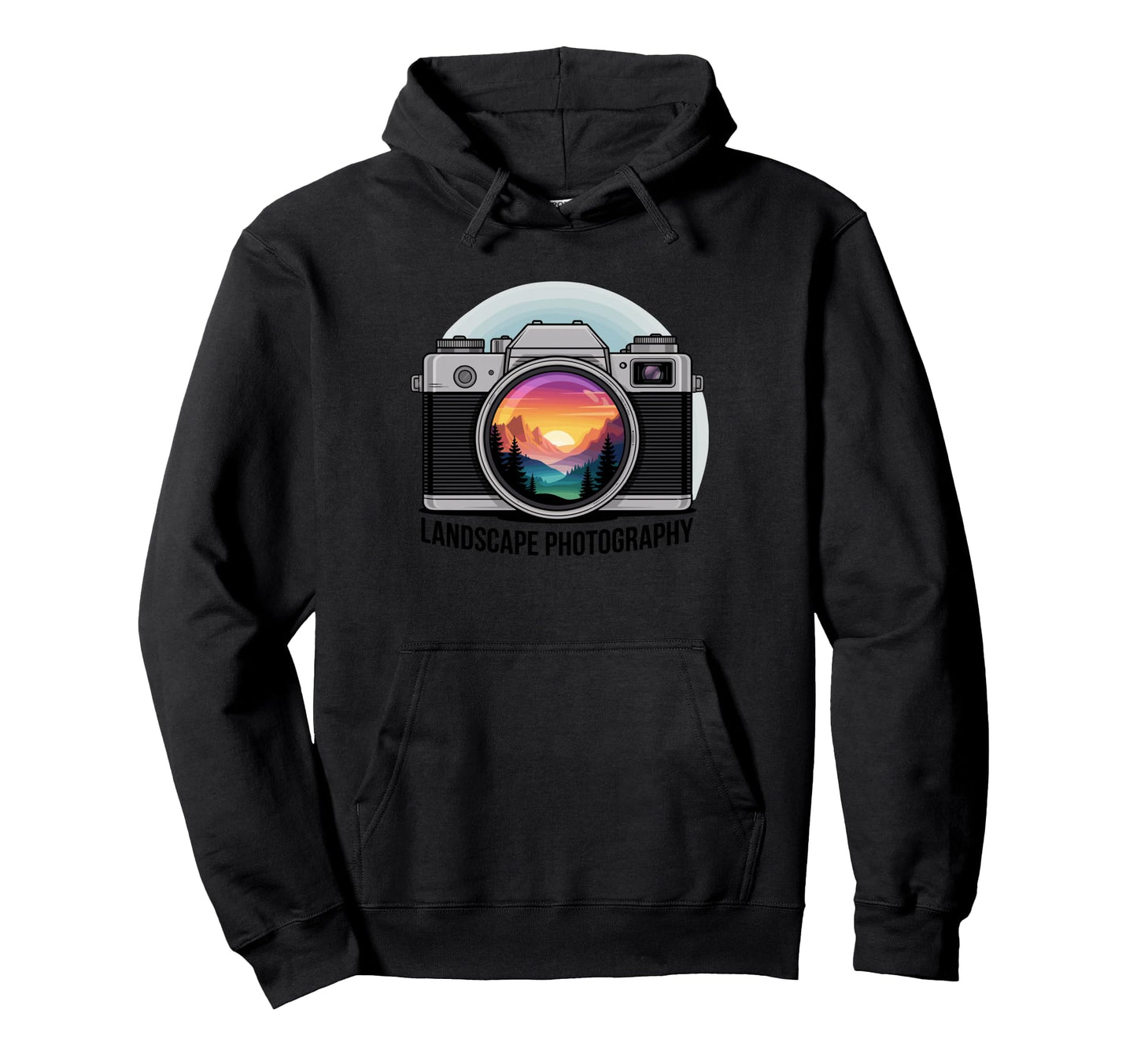 Capture Sunset Mountain Scene Hoodie - Trendy Graphic Unisex - T-Shirt, Sweatshirt, Hoodie