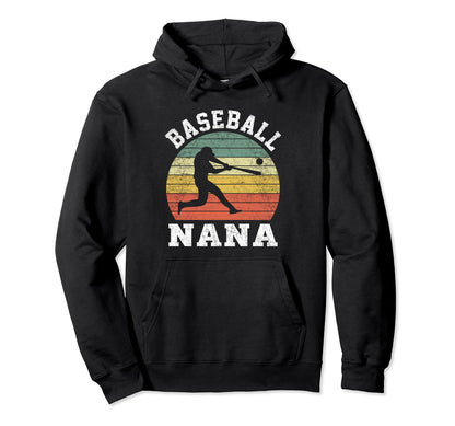 Baseball Nana Baseball Lover Hoodie - Trendy Graphic Men Women - T-Shirt, Sweatshirt, Hoodie