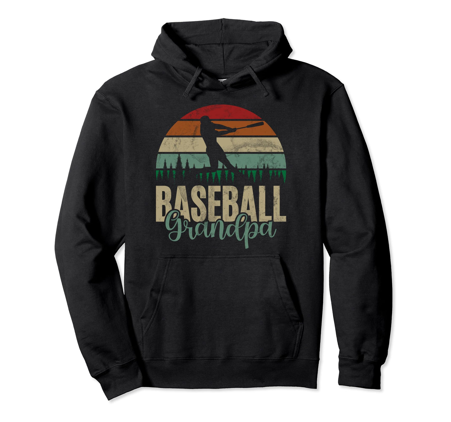 Baseball Grandpa Baseball Player Hoodie - Minimalist Print for Adults - T-Shirt, Sweatshirt, Hoodie