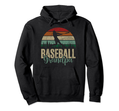 Baseball Grandpa Baseball Player Hoodie - Minimalist Print for Adults - T-Shirt, Sweatshirt, Hoodie