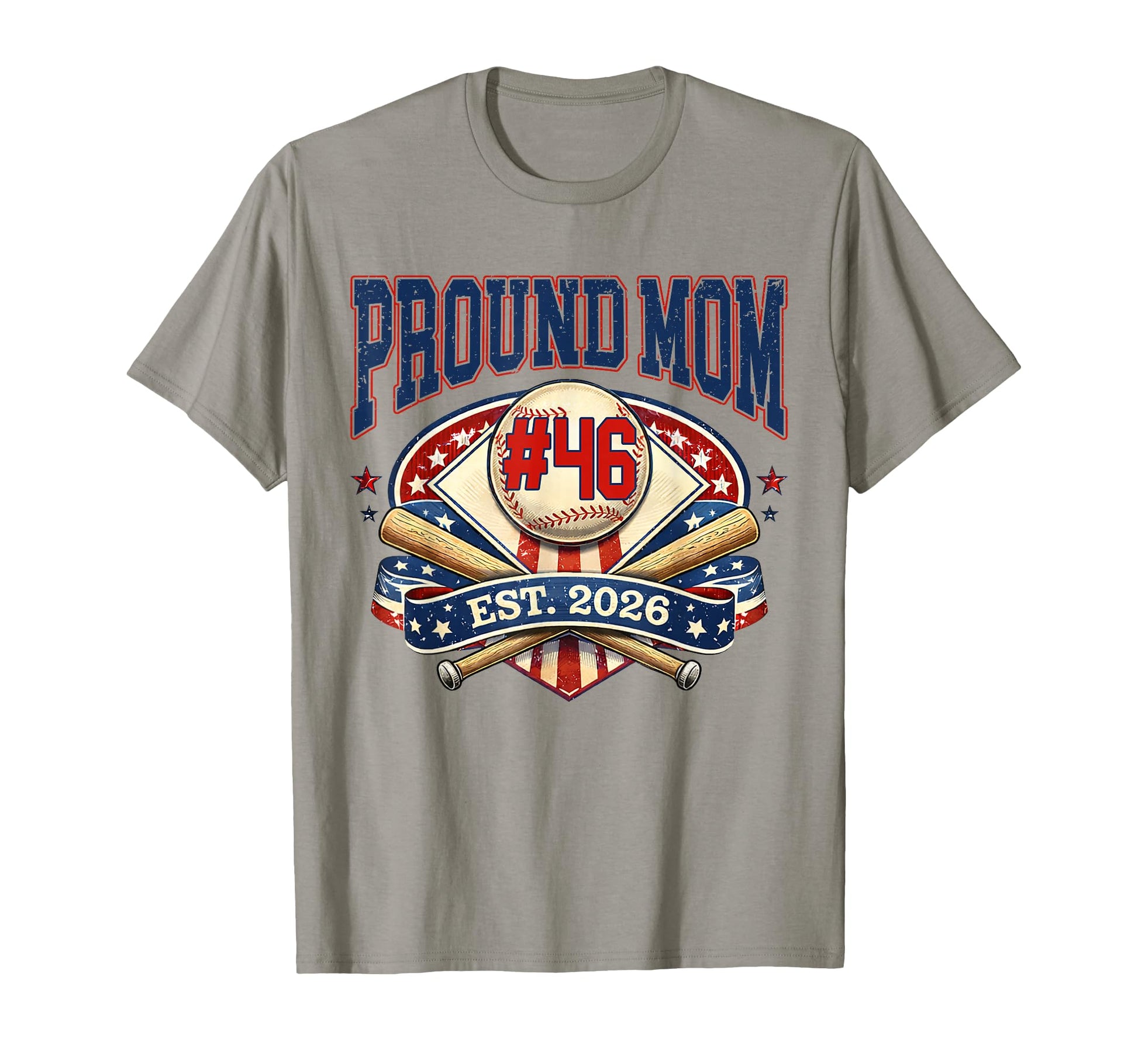 Custom Proud Mom Baseball Jersey Number 46 T-Shirt - Unique Graphic Unisex - T-Shirt, Sweatshirt, Hoodie
